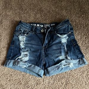 Distressed jean shorts, size 5/27, target brand, in perfect condition!
